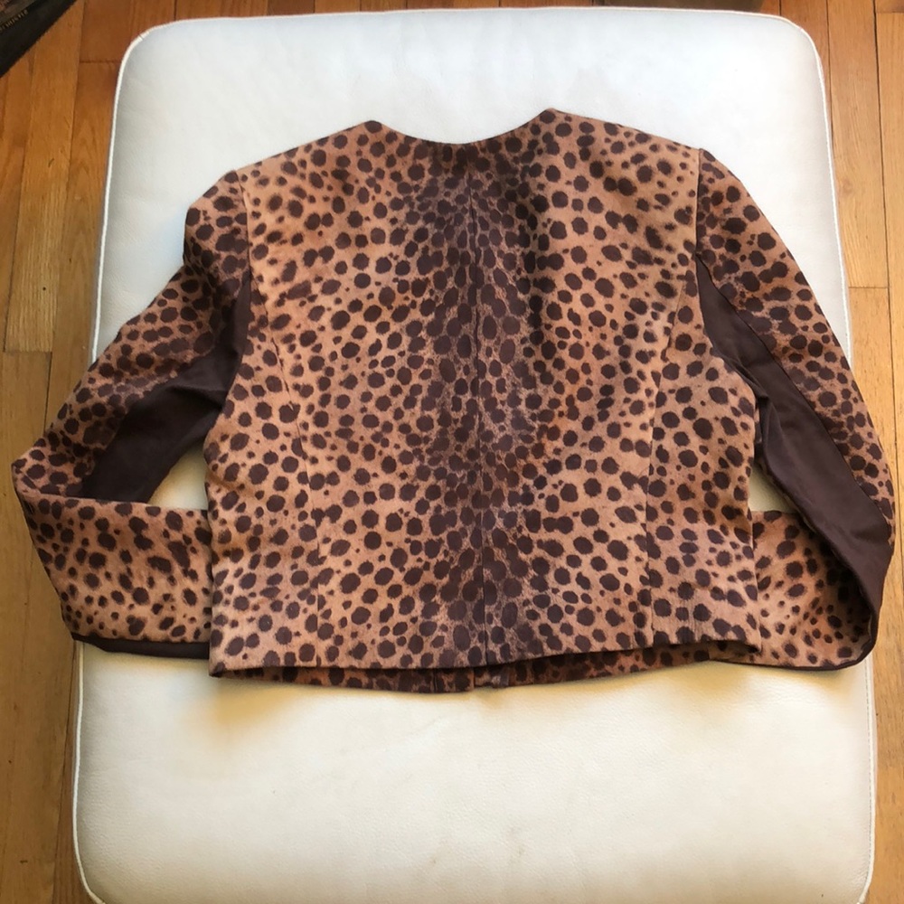 BCBGmaxazria leopard print zip jacket - Picture 6 of 6